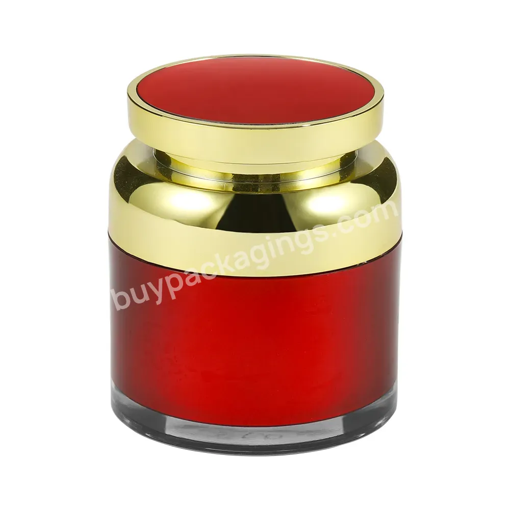 Flacon Vide Cosmetique Unique Red Cosmetic Cream Plastic Jar With Lid Screw 30ml 50ml