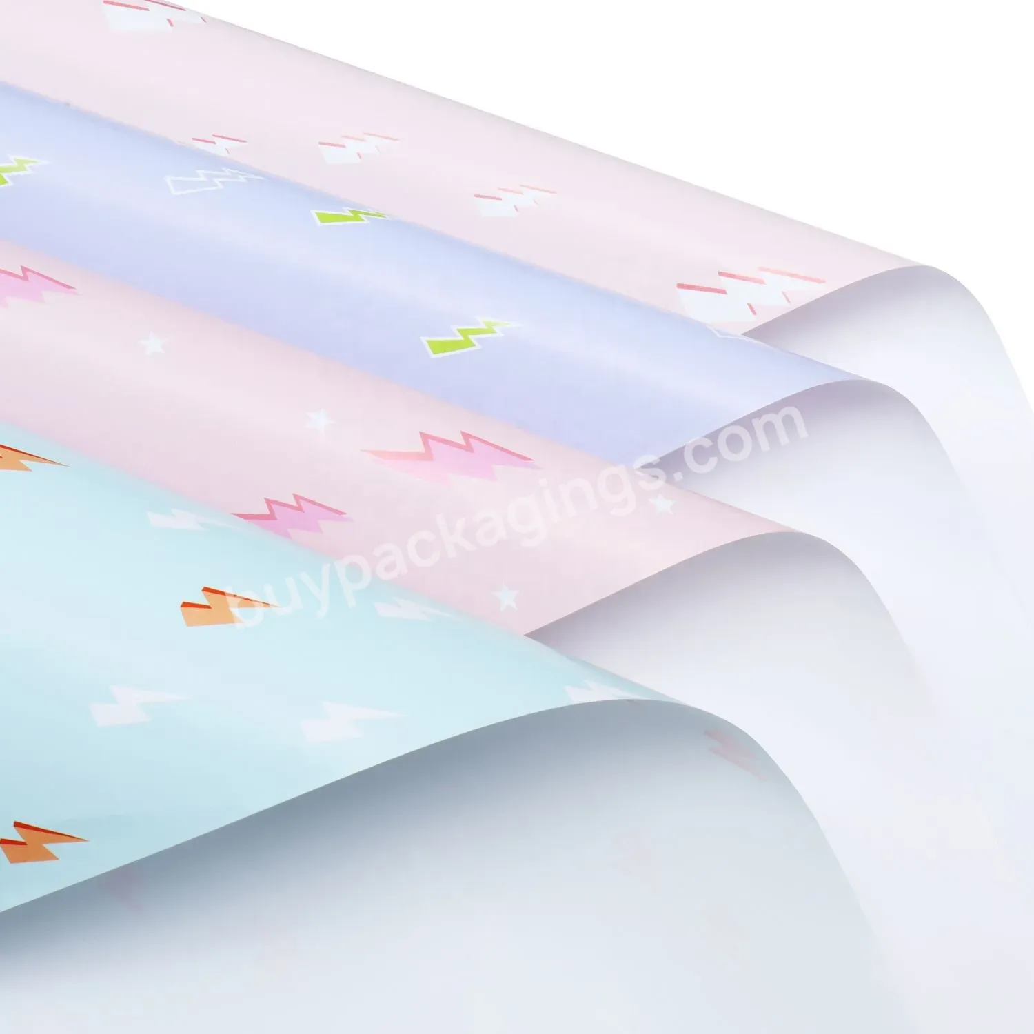 Flash Wrap Paper 80gsm Coated Wrapping Paper Sheet For Baby Shower