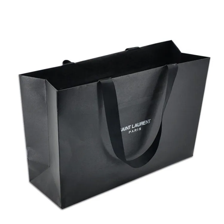 flat bottom small shopping kraft paper hand bags wholesale with handle