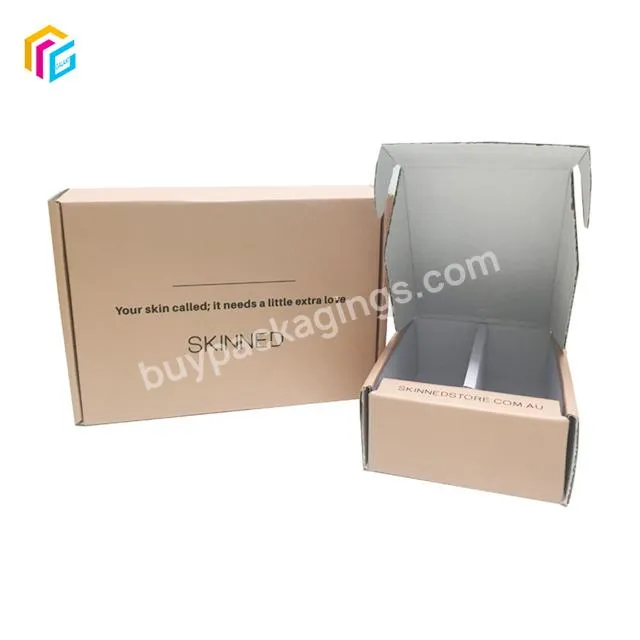 flat cardboard kraft mailer box for wine logo corrugated box 58x42