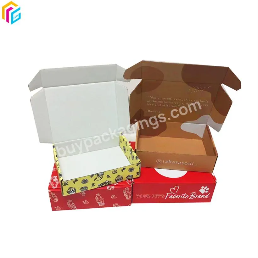 flat cardboard kraft wholesale custom corrugated box mailer custom printed logo large flat shipping boxes