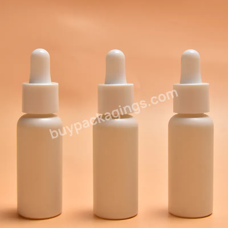 Flat Shoulder Dropper Dispenser Bottle For Essence Essential Oil 30ml Straight Round 100% Biodegradable Dropper Pla Bottle