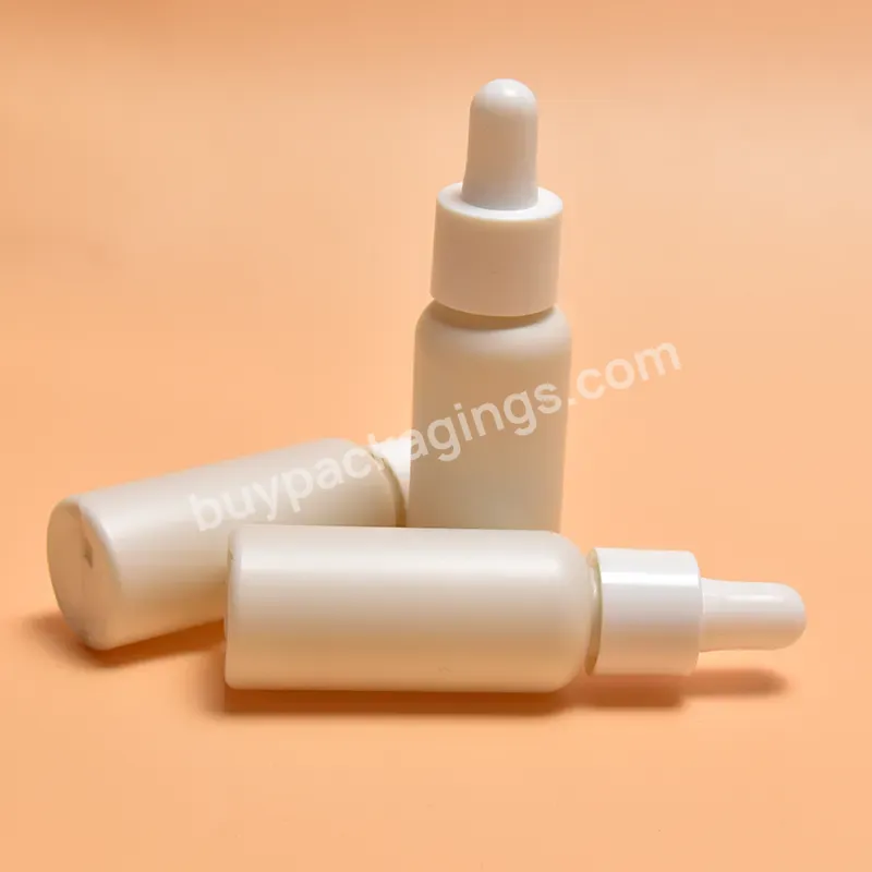 Flat Shoulder Dropper Dispenser Bottle For Essence Essential Oil 30ml Straight Round 100% Biodegradable Dropper Pla Bottle