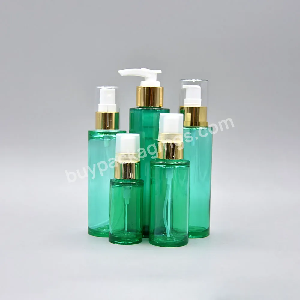 Flat Shoulder Pet Plastic Skincare Lotion Serum Essential Oil Screw Cap Cosmetic Toner Fine Mist Spray Bottle