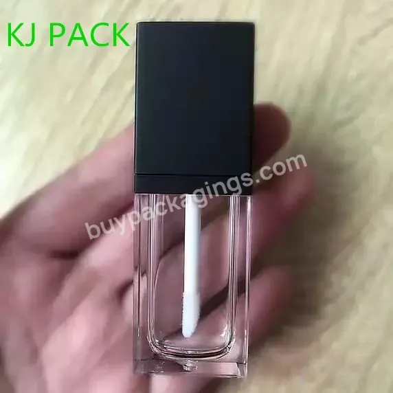 Flat Square 7ml Empty Lip Gloss Tube,Thick Wall Lip Gloss Tube Container Tube Packing