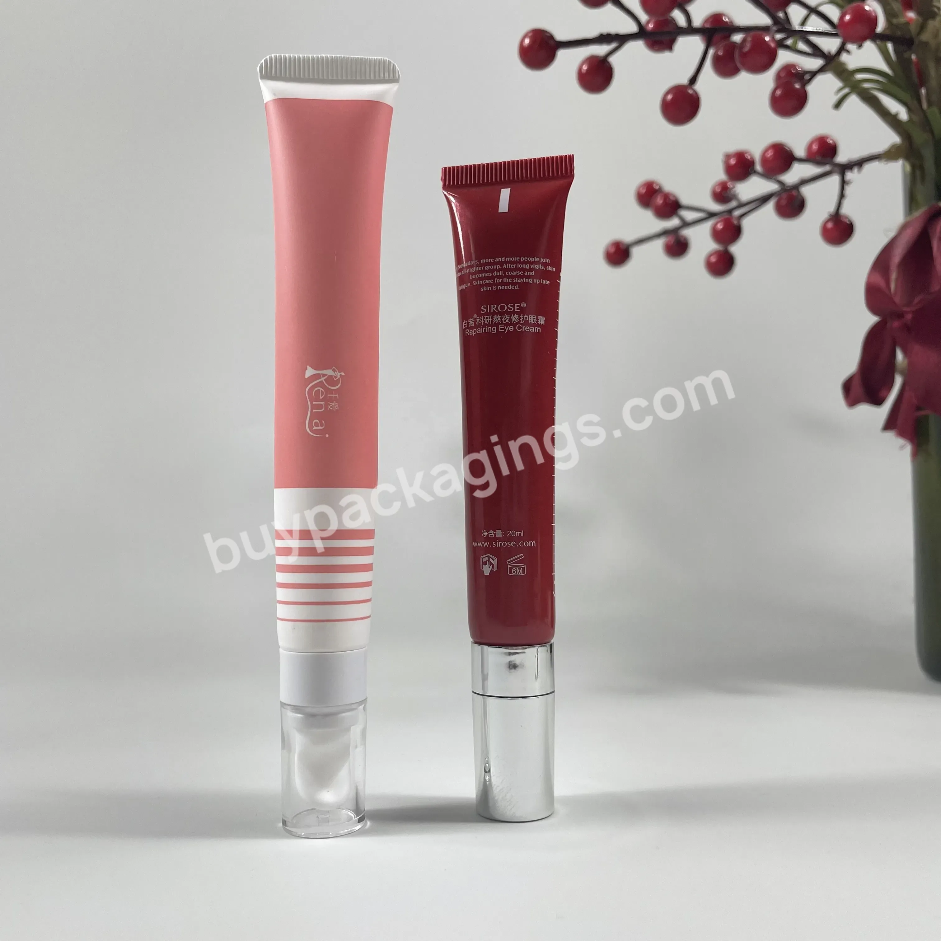 Flat Tubes Cosmetic Packaging Sunscreen Cream Tube New Uv Printing 1oz 2oz White Plastic White Or Custom Screw Cap