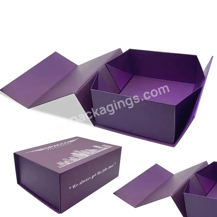 Flip Gift Box Shape Folding Recycled Paper Gift Packaging Collapsible Magnetic Closure Custom Logo Shoe Paper Box