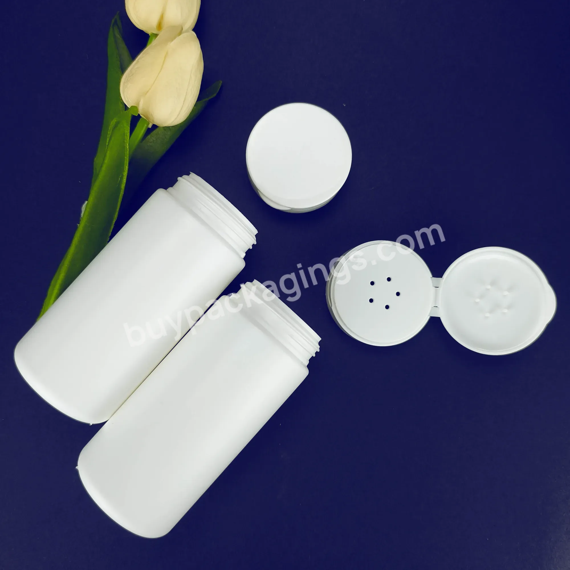 Flip Lid High-capacity 200ml Pp Plastic Baby Talcum Powder Bottle With Lid For Body Loose Powder Bottle