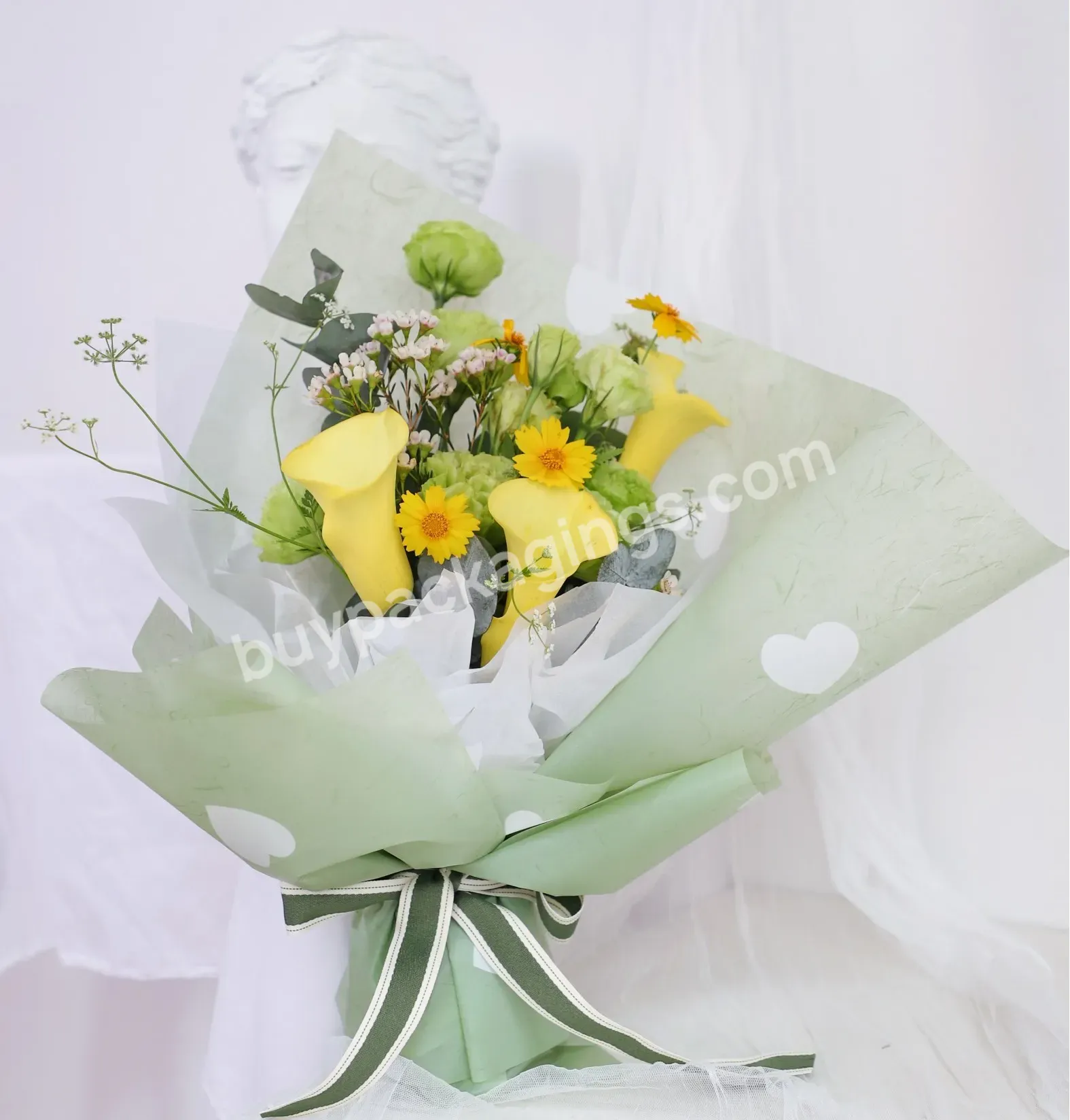 Flower Bouquet Florist Gift Wrapping Backlit Plastic Thin Film Paper