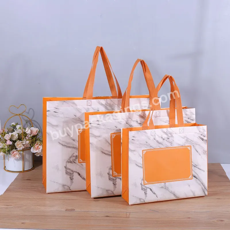 Flower Print Grocery Shopping Non-woven Fabric Eco Travel Takeaway Storage Folding Bag Reusable Shopping Pouch