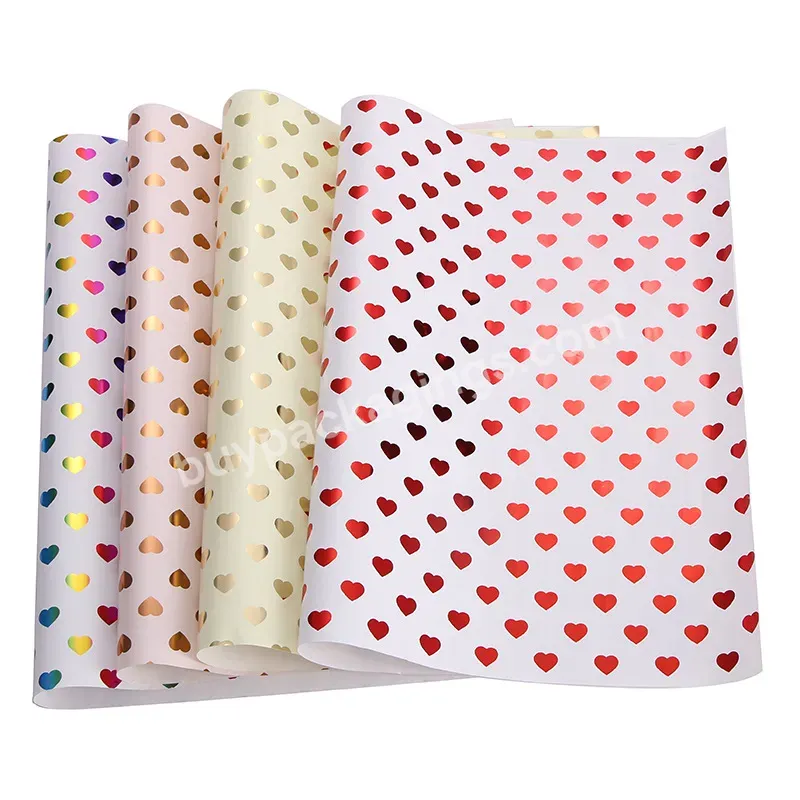 Flower Shop Valentine's Day Gift Box Birthday Gift Snack Gold Foil Gift Wrapping Paper - Buy Happy Birthday Wrapping Paper,Cheap Price Gift Wrapping Paper,Valentine's Day Gift Wrapping Paper.