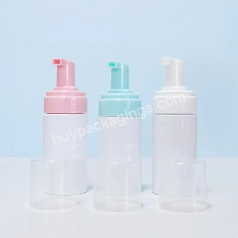 Foaming Bottle 100ml Pet Cosmetic Soap Dispenser Pink White Foam Pump Bottle