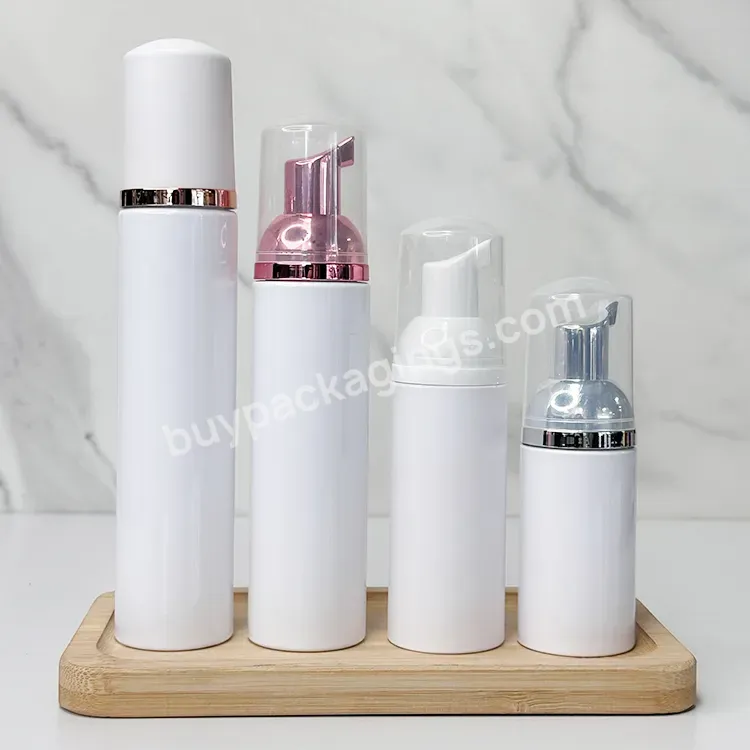 Foaming Bottle 30ml 50ml 100ml 150ml 200ml 250ml Pet White Cosmetic Liquid Soap Dispenser With Foam Pump Bottle