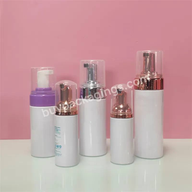 Foaming Shampoo Cleanser Bottle Rose Gold Silver 30ml 50ml 60ml 100ml 150ml Plastic Dispenser Lash Soap Bottle