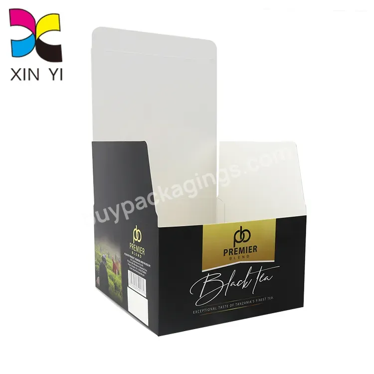 Foil Finishing Herbal Tea Box Self Lock Package Printed Packaging Boxes