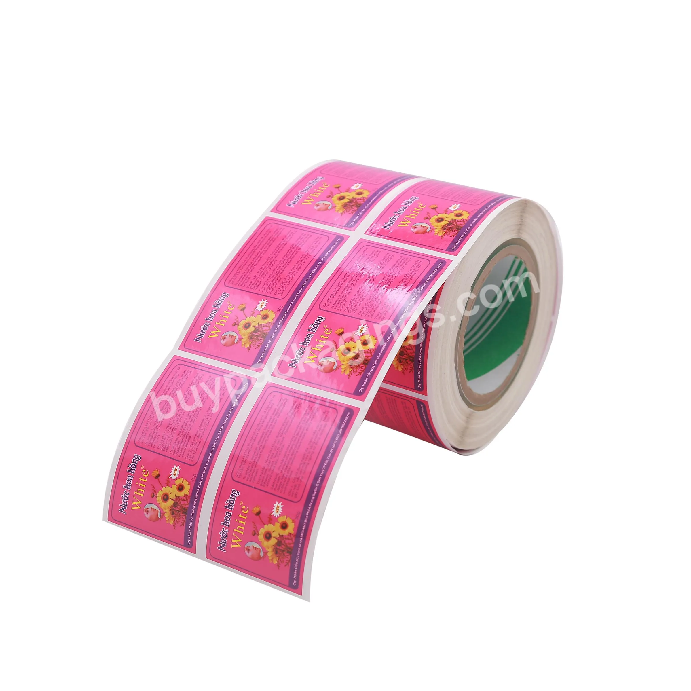 Foil Rose Gold Metal Thermal Hologram Label Sticker