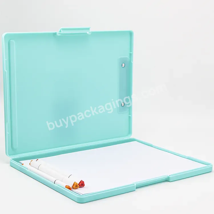 Foldable A4 Clipboard Writing Pad File Folders Storage Clipboard Plastic Clipboard Writing Clip Board Documents File Folder