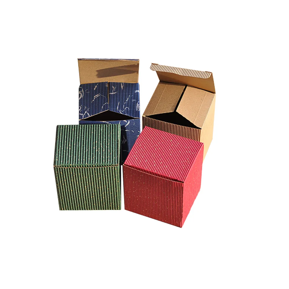 Foldable Corrugated Gift Box with Beautiful Printing 5.9*5.4*7.6cm Paper Not Accept Recyclable PP Bag+catton Packing CN;GUA 12g