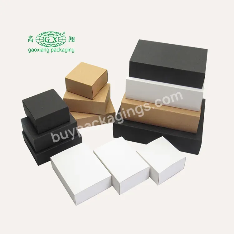 Foldable Drawer Colorful Sock Scarf Packaging Paper Box Sliding Black White Brown Gift Box With Logo