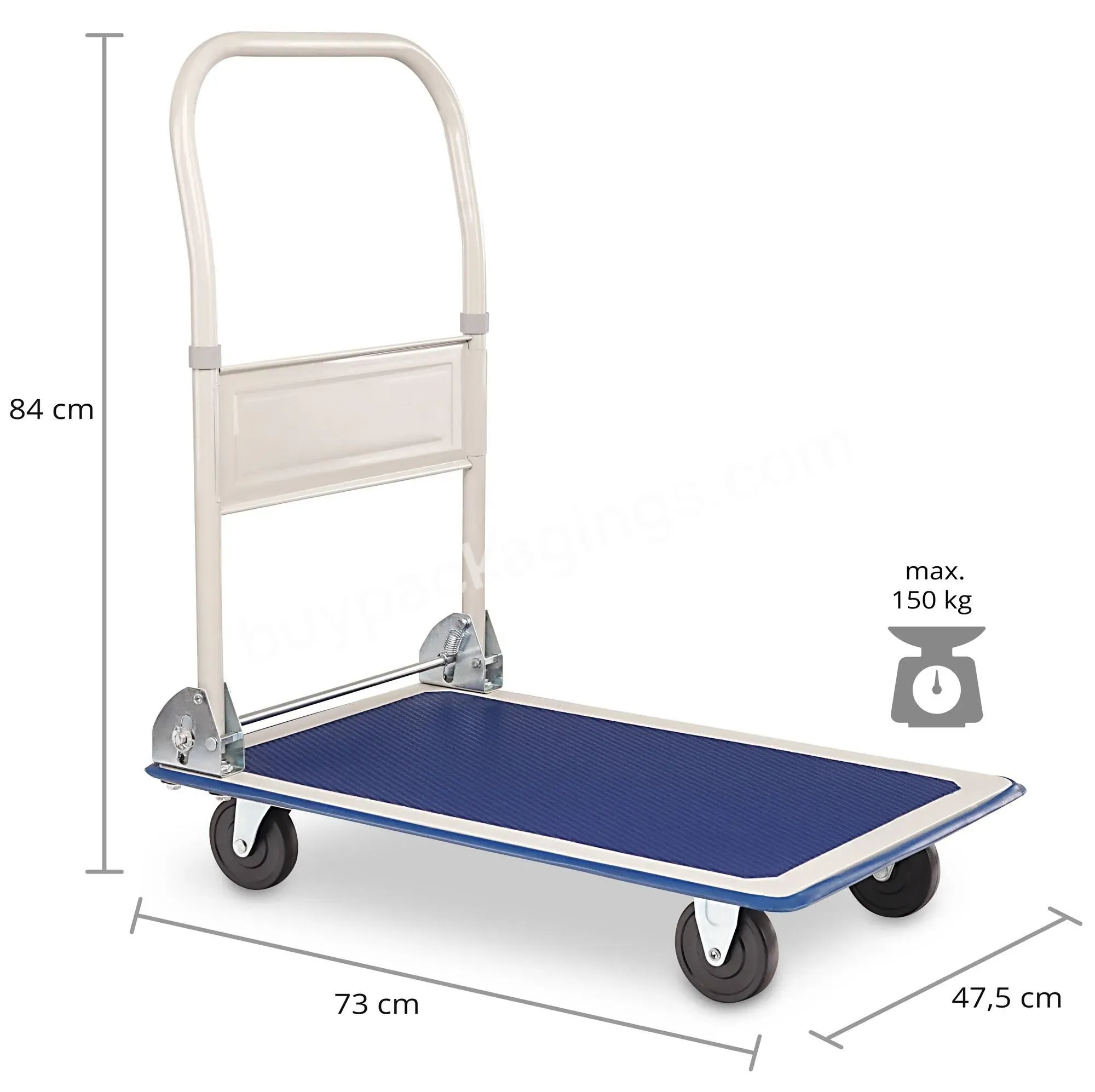 Foldable Push Hand Cart Folding Push Cart Dolly Platform Hand Truck