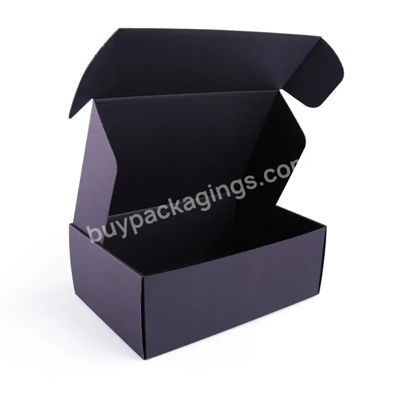 Folding Black Oversized Packaging Down Jacket Coat Corrugated Luxury Airplane Paper Box