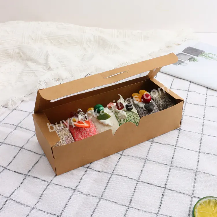 Folding Flat Cardboard Cookie Sweet Box Packaging Custom Print Shipping Party Dessert Donut Paper Box