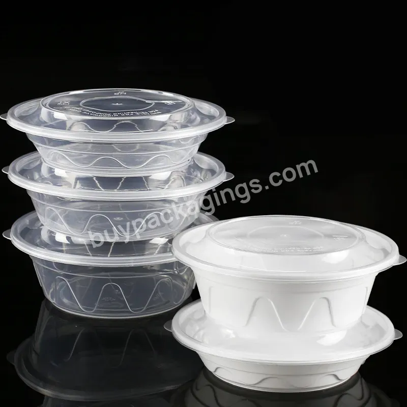 Food Container Supplier Round Take Out Container Food Box Disposable Biodegradable Microwavable Plastic Food Container