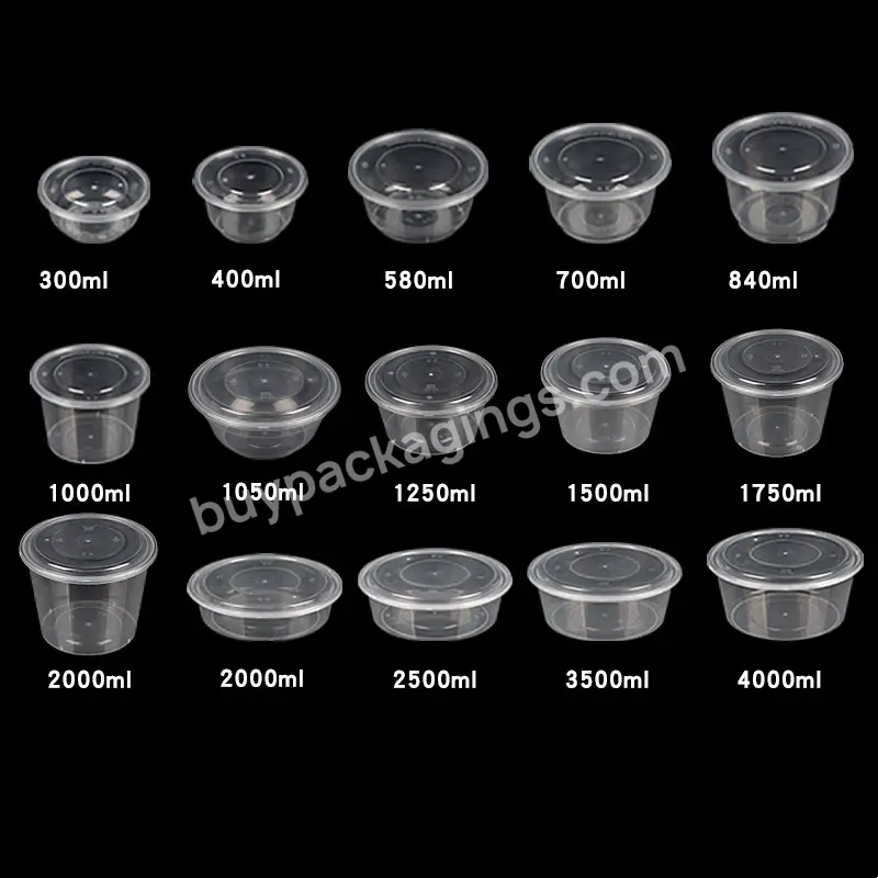 Food Containers Disposable Biodegradable Plastic Compartment Lunch Box Disposable Food Storage Containers 100 Pack