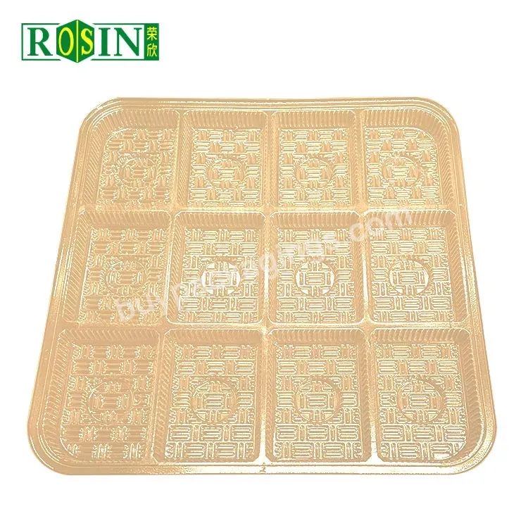 Food Grade 12 Chocolate Cavity Tray Gold Luxury Blister Plastic Chocolate Packaging Insert Tray