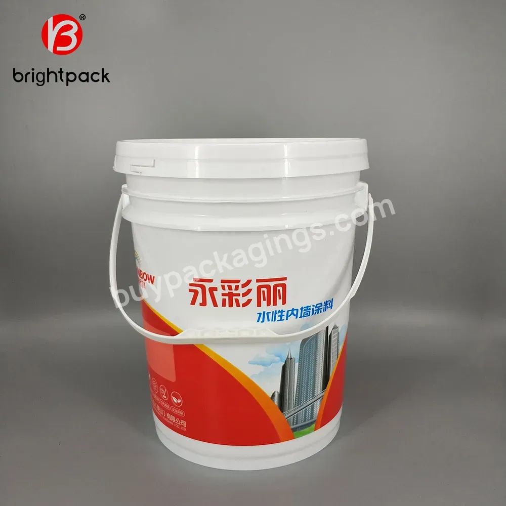 Food Grade 18l 20l 5 Gallon Plastic Buckets With Handle And Lid Plastic Pail