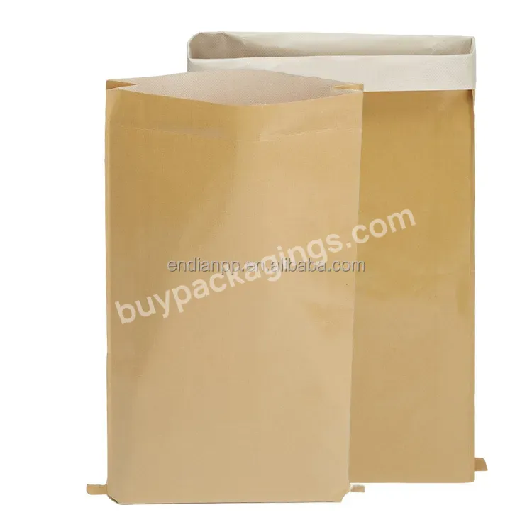 Food Grade 20kg 25kg 40kg 50kg Composite Kraft Woven Paper Bag Pepper Sugar Sacks