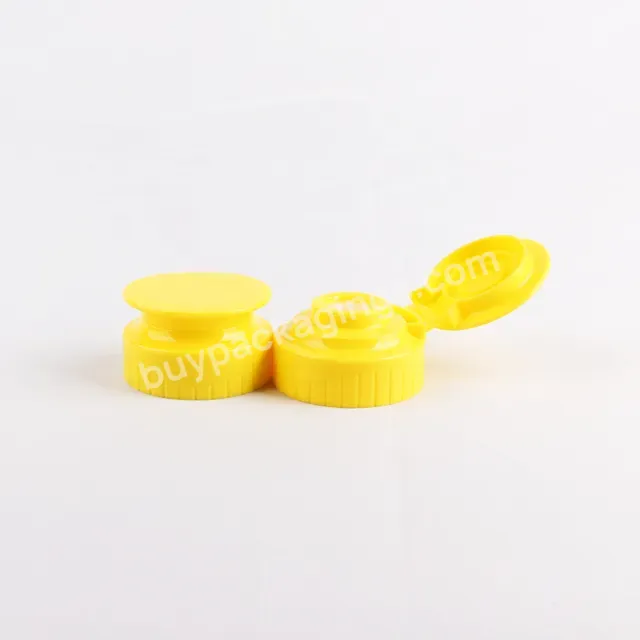 Food Grade 38/400 Plastic Flip Top Cap Honey Bottle Squeeze Cap With Silicone Valve Jam Bottle Silicone Valve Cap