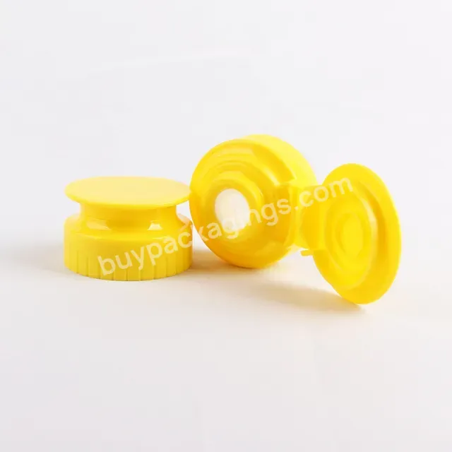 Food Grade 38/400 Plastic Flip Top Cap Honey Bottle Squeeze Cap With Silicone Valve Jam Bottle Silicone Valve Cap