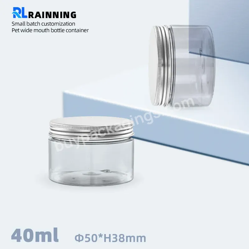 Food Grade 40ml Pet Plastic Container Plastic Jars For Peanut Butter Honey Jams