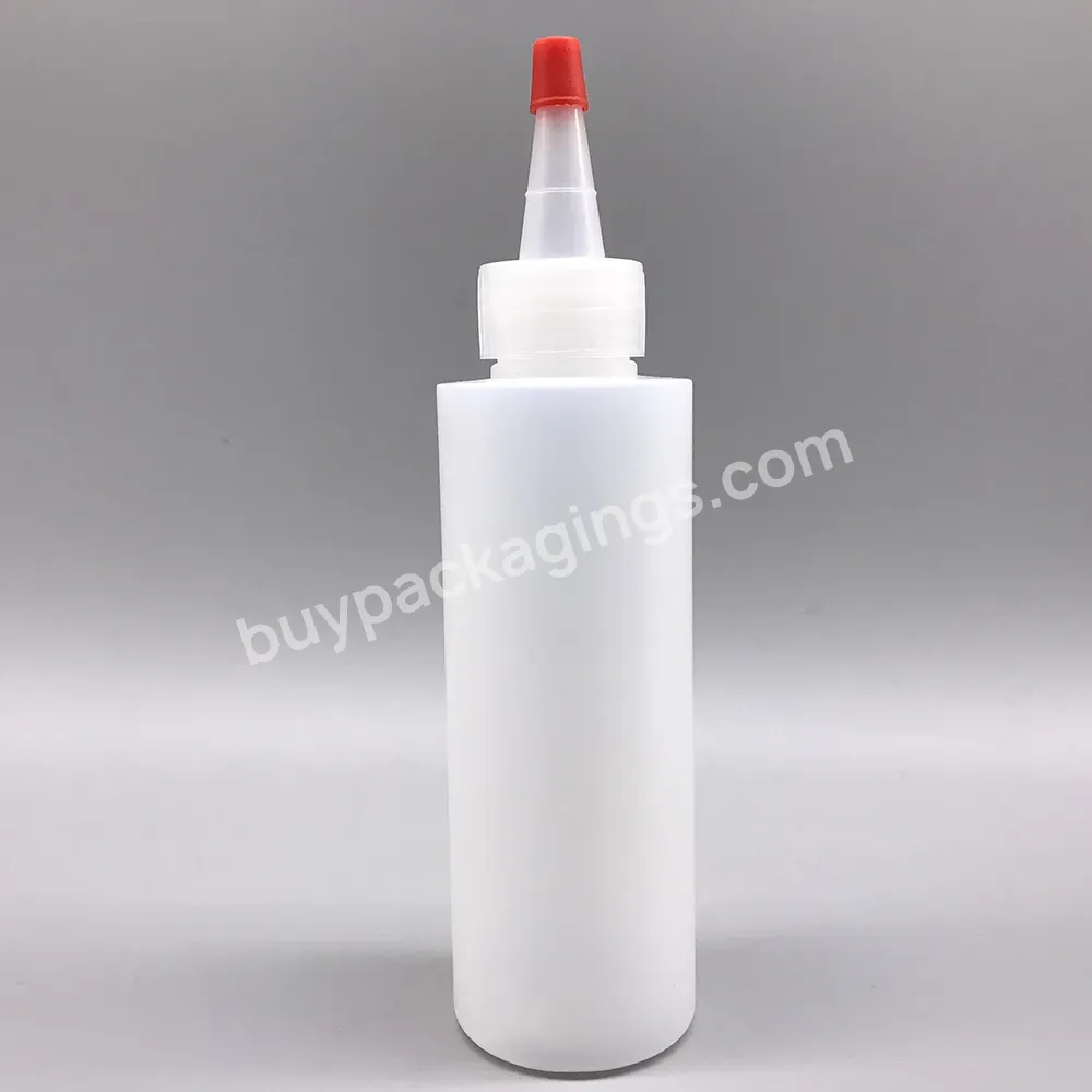 Food Grade 4oz 120ml 125ml Ldpe Clear Plastic Tomato Squeezable Kitchen Sauce Dispenser Condiments Bottle With Cap