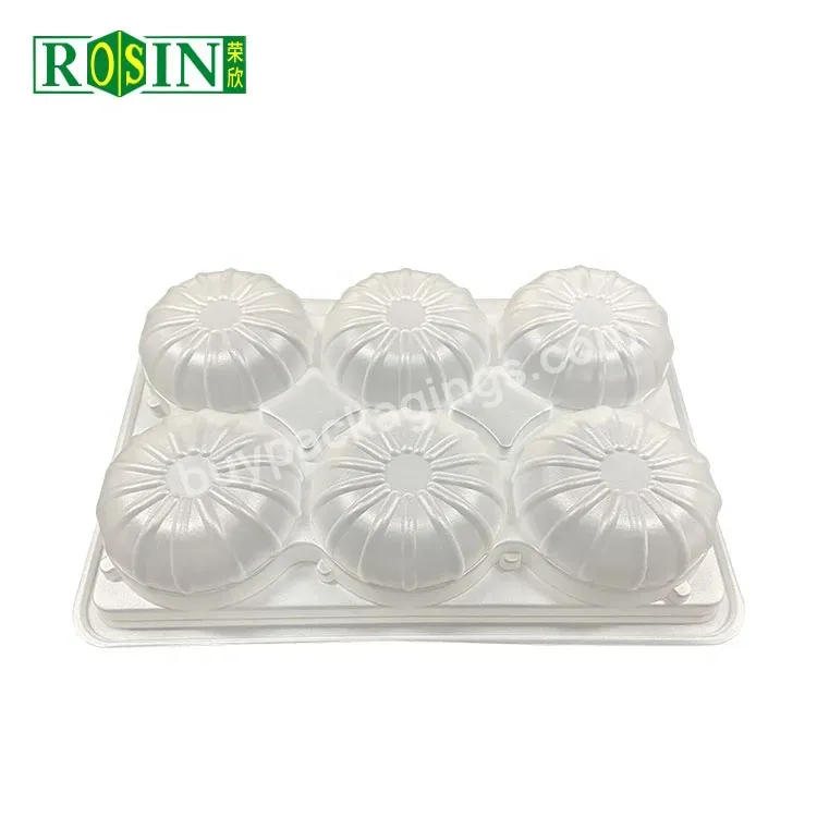 Food Grade 6 Cavity Mochi Cake Plastic Packaging Container Tray