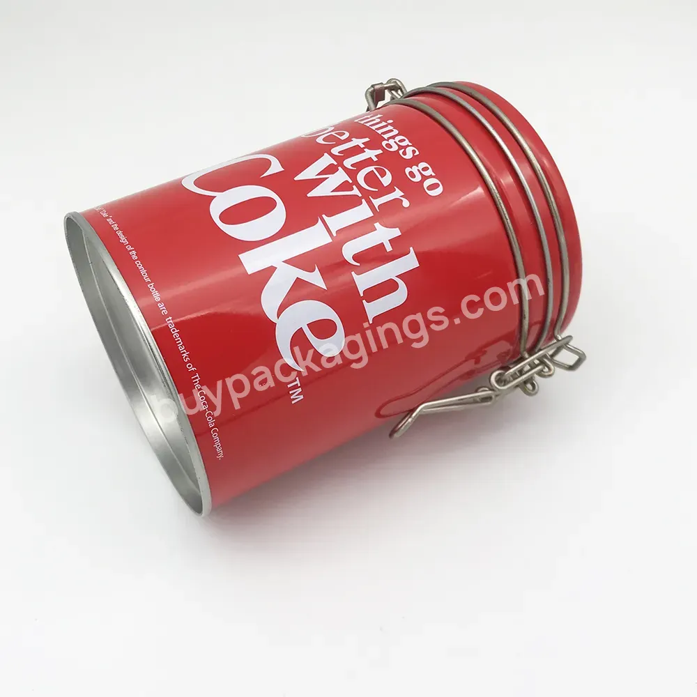 Food Grade Air-tight Round Tin Can Packaging For Cookie Biscuit