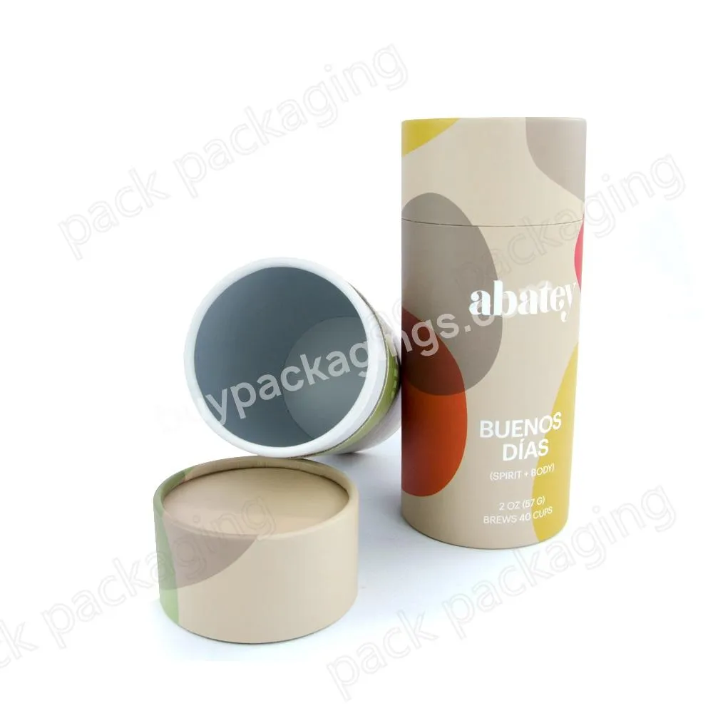 Food Grade Airtight Paper Tube For VitaminPet FoodNutritionSupplements Packaging With Aluminum Foil