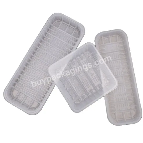 Food Grade Black Vacuum Formed Pp Disposable Plastic Food Tray Supermarket Frozen Meat Food Trays