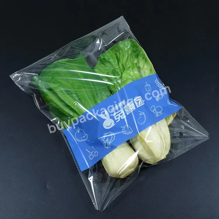 Food Grade Cellophane Bags Plastic Cello Poly Clear Transparent Material Self Seal Adhesive Produce Lettuce Vegetable Bag