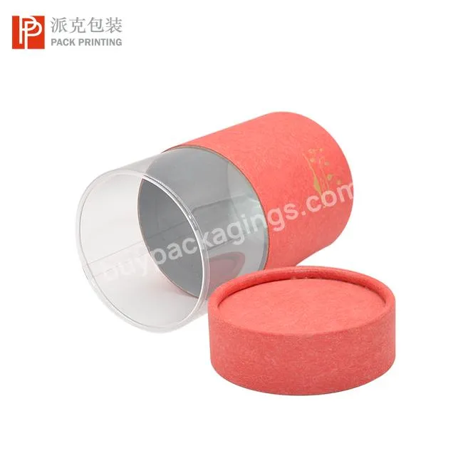 Food grade circle ter jar paper tube with PVC clear window