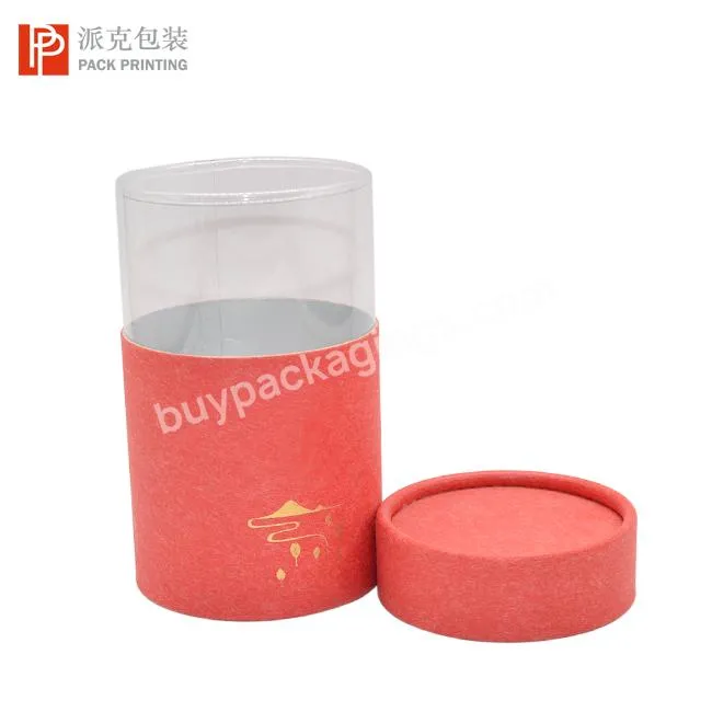 Food grade circle ter jar paper tube with PVC clear window