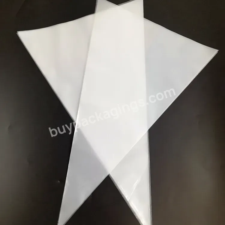 Food Grade Clear Disposable Piping Bags For Loading Cream Triangular Cellophane Shape Bag