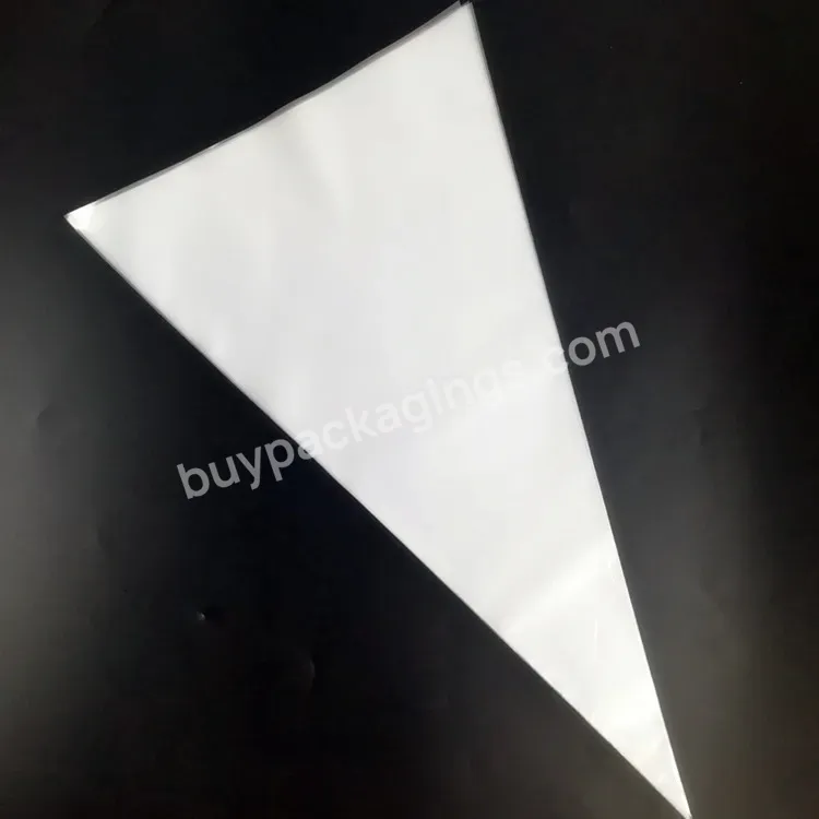 Food Grade Clear Disposable Piping Bags For Loading Cream Triangular Cellophane Shape Bag - Buy Piping Packaging Bags,Clear Cream Bag,Triangle Cellophane Bag.