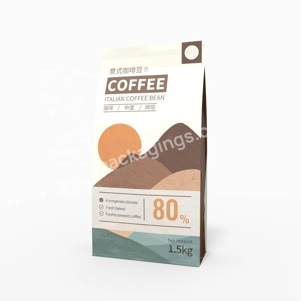 Food Grade Coffee Bags With Valve Wholesale Classic Coffee Sachet Flat Bottom Bag With Zipper Valve Foil Coffee Bags