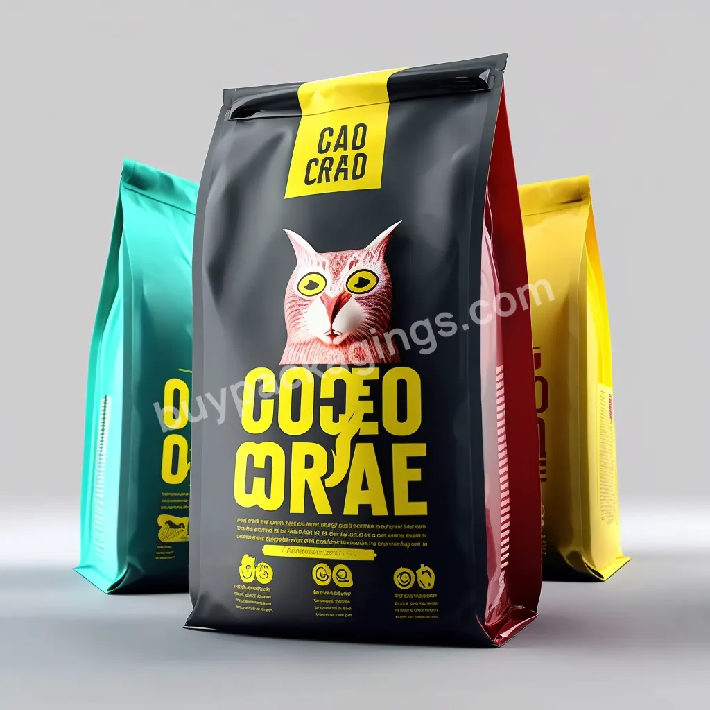 Food Grade Custom Blank Beef Jerky Chicken Cat Puppy Dog Pet Food Stand Up Vertical Bag Online With Zipper.