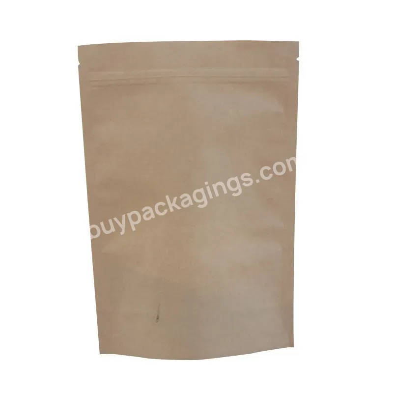 Food Grade Custom Printed Logo Aluminum Foil Mylar Stand Up Packaging Kraft Paper Zipper Coffee Bags With Window