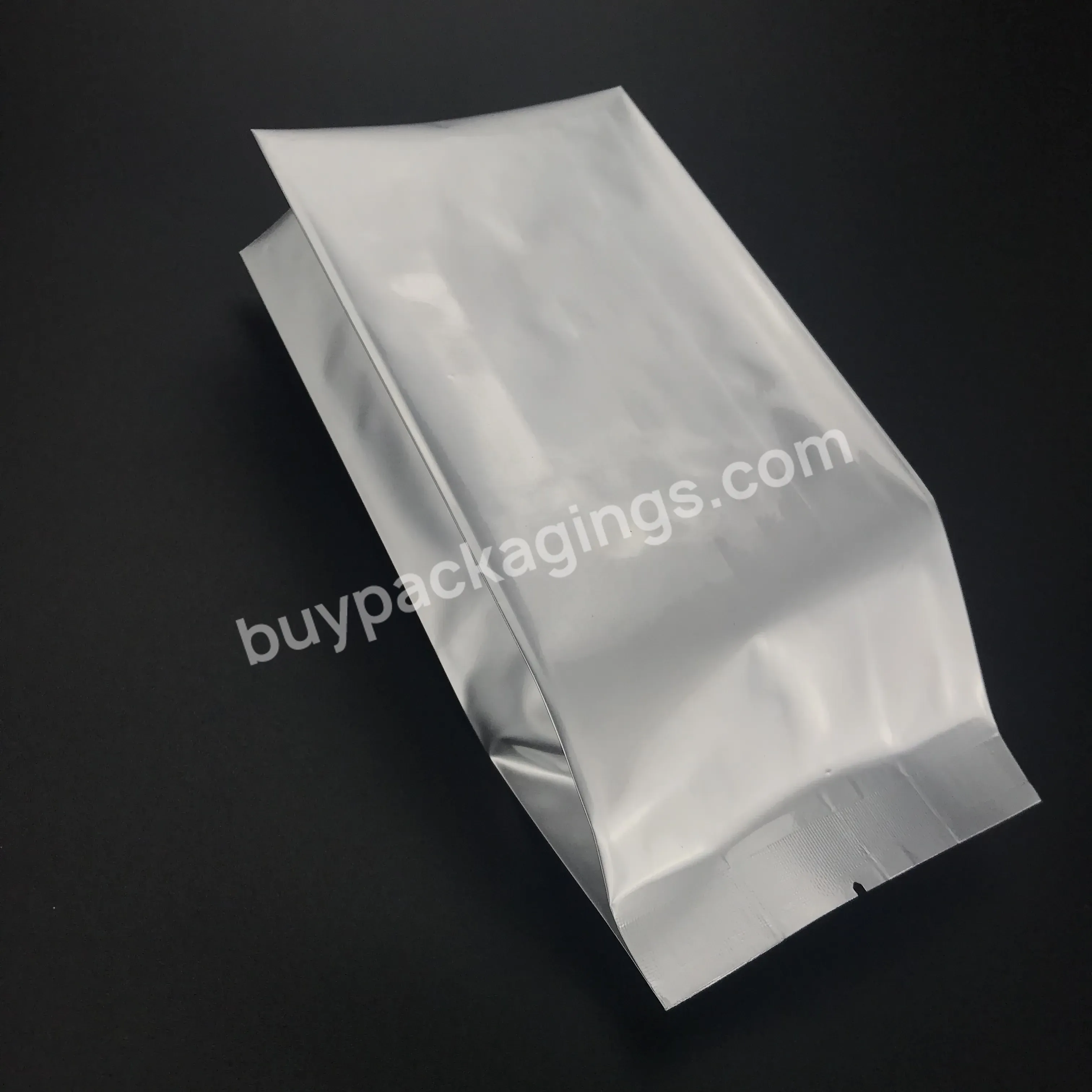 Food Grade Custom Printing Recyclable Aluminum Foil Side Gusset Silver Coffee Bean Packaging Bag 1kg