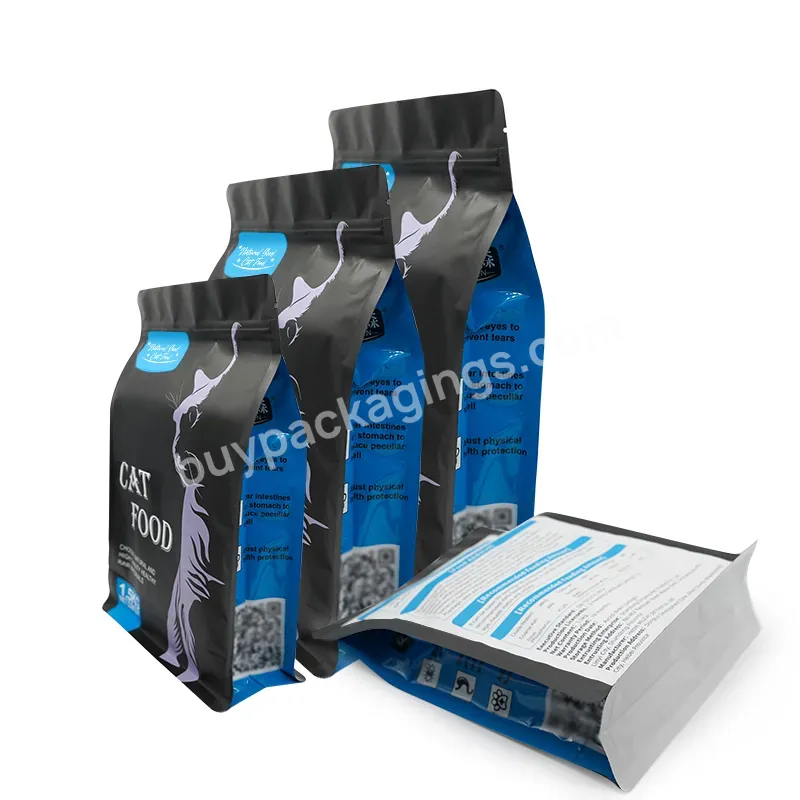 Food Grade Custom Printing Stand Up Resealable Waterproof Aluminium Pet Food Packaging Zipper Pouch Bag For Cat Dog