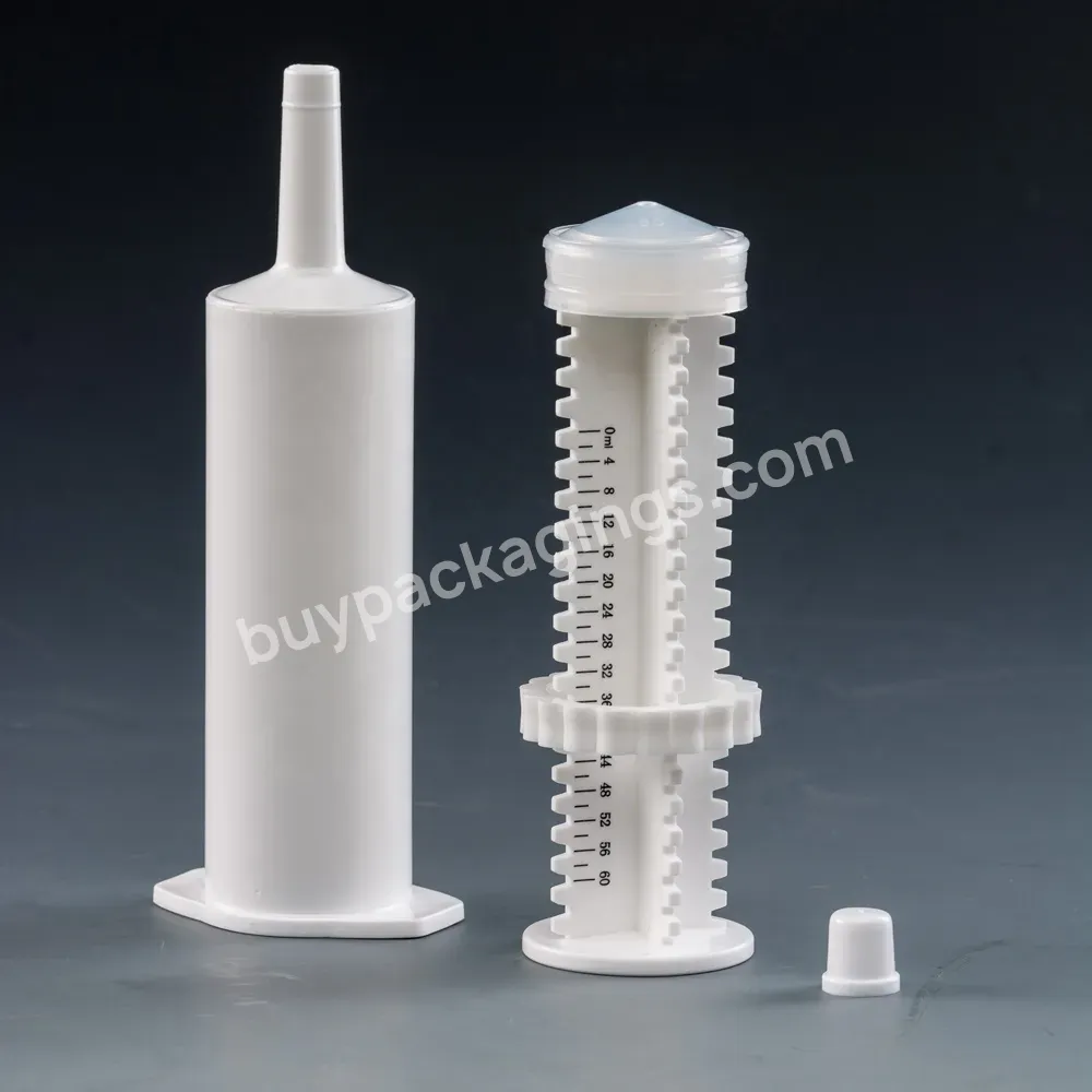 Food Grade Disposable 60 Cc Plastic Oral Syringe Dosing Barrels 60ml Multifunctional Plastic Syringe For Veterinary